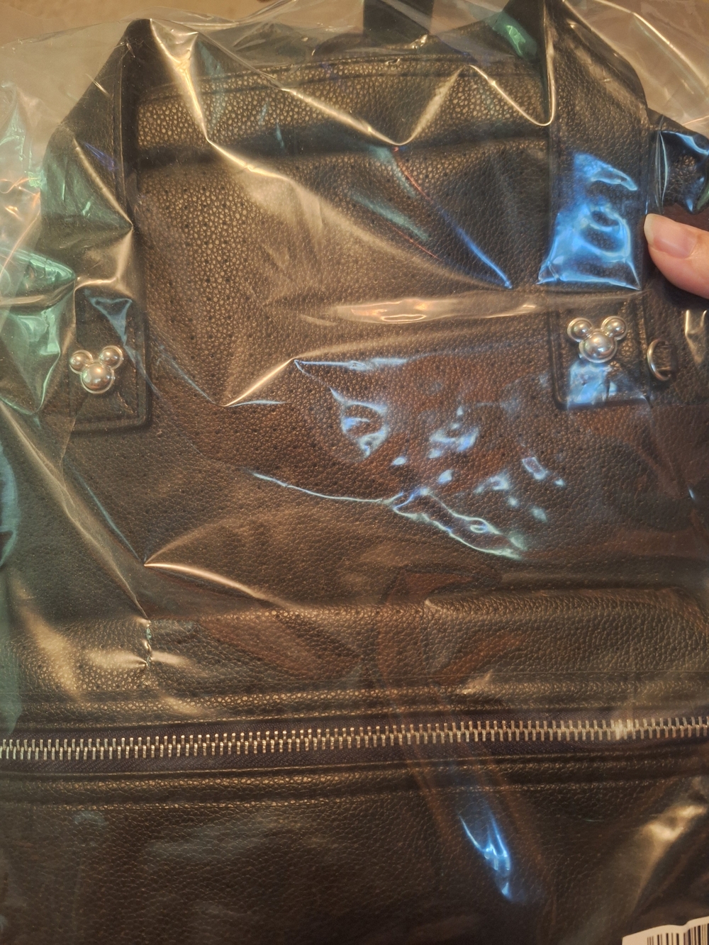 Brand New Sealed Disney Mickey Mouse Faux Leather Pin Display Backpack - Picture 2 of 4
